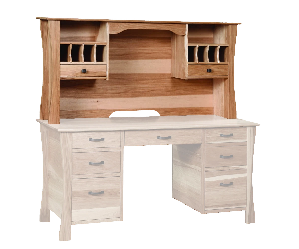 Amish Kapernaum Hutch Top - No, , , , , Hickory, OCS100 Natural, Bronze Knobs, 046-29340-ORB Amish Kapernaum Hutch Top - 046-H-145E