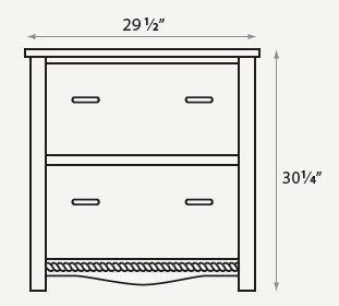 Amish Laurel Two-Drawer Lateral File Cabinet* - No, , , , , Oak, OCS104 Seely, Black Pulls, 046-8237-BNBDL Amish Laurel Two-Drawer Lateral File Cabinet* - 046-ICZ-5I