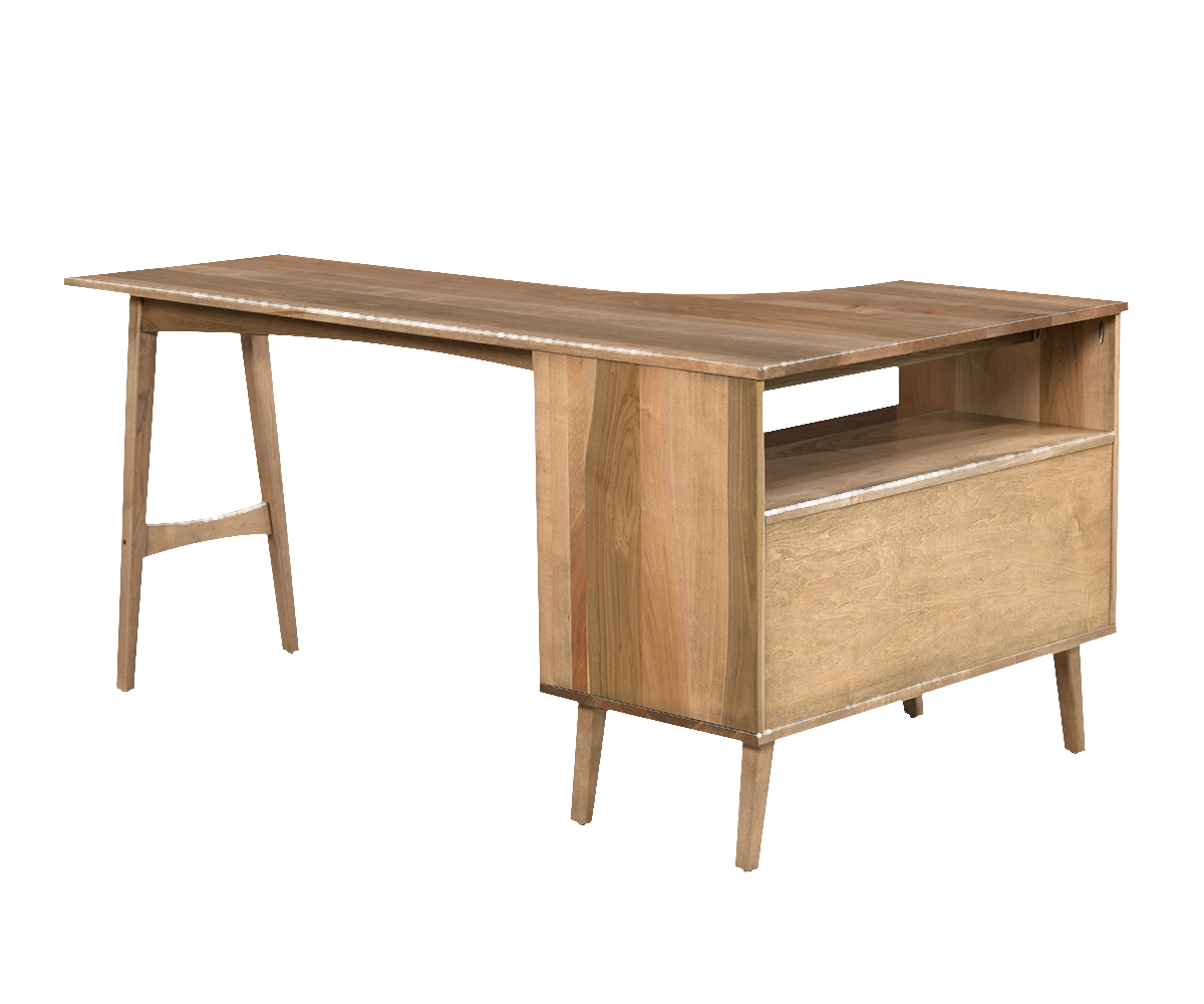 Amish Lake Mills Corner Desk - No, , , , , Brown Maple, D22N08963 Sandstone Amish Lake Mills Corner Desk - 046-IJ-433