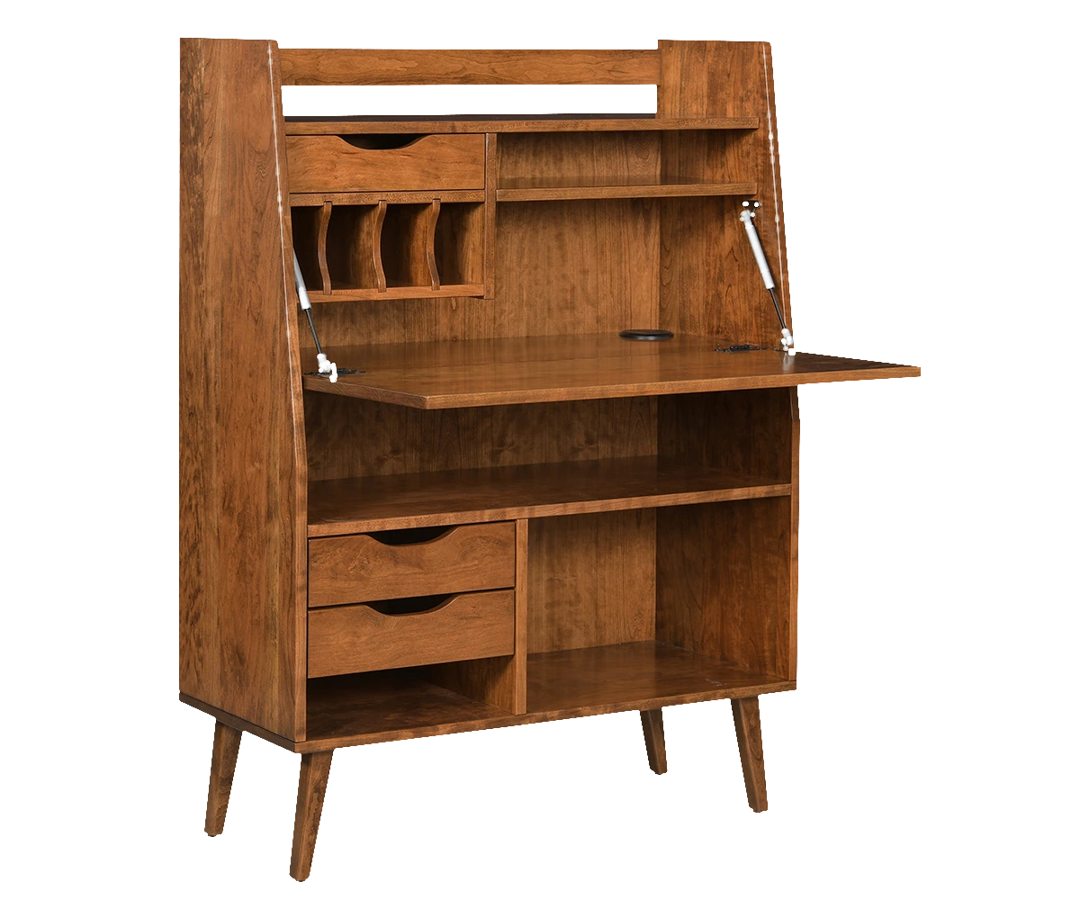 Amish Lake Mills Drop Down Desk - No, , , , , Sap Cherry, FC42000 Almond Amish Lake Mills Drop Down Desk - 046-IJ-533