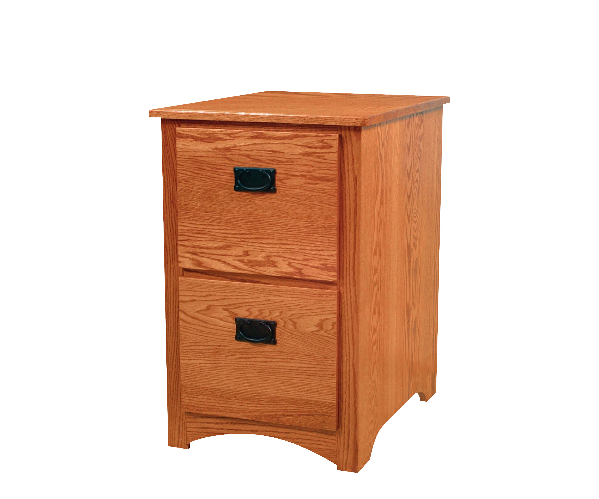 Amish Mission Two-Drawer File Cabinet* - No, , , , , Oak, OCS103 Mx, Black Pulls, D527A Amish Mission Two-Drawer File Cabinet* - 046-JCZ-5