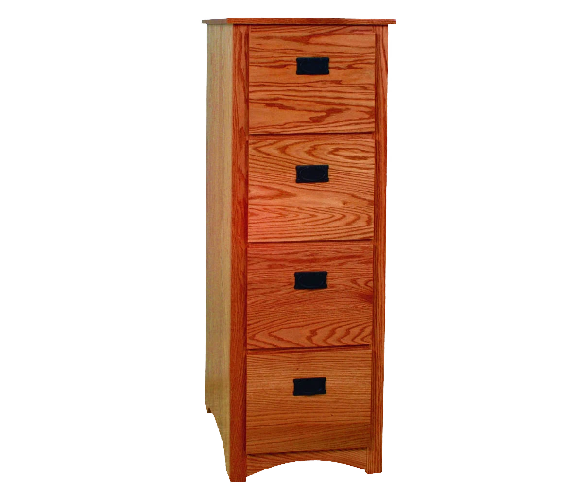 Amish Mission Four-Drawer File Cabinet* - No, , , , , Oak, OCS103 Mx, Black Pulls, D527A Amish Mission Four-Drawer File Cabinet* - 046-JCZ-7