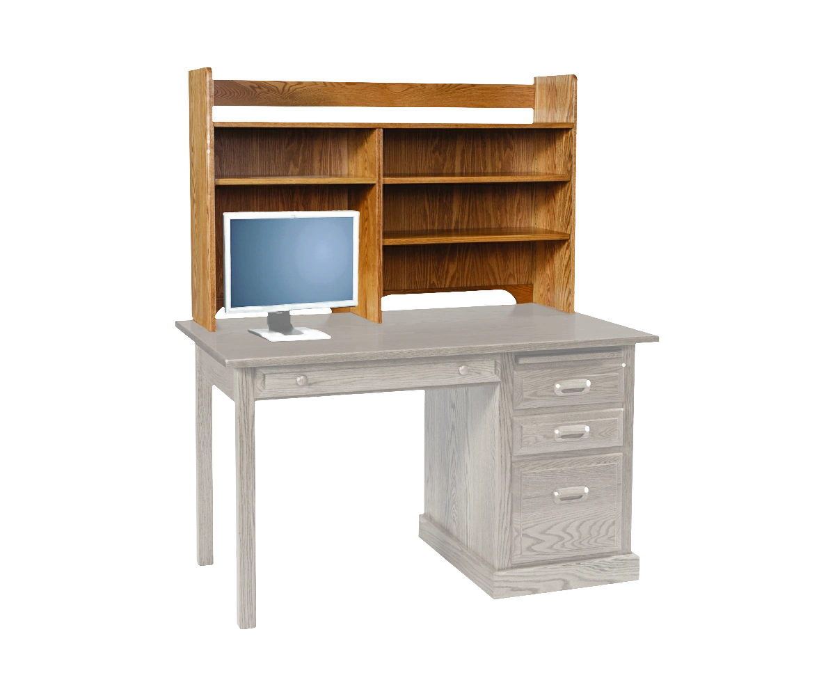 Amish Traditional Hutch* for 52" Desk - No, , , , , Oak, OCS102 Fruitwood Amish Traditional Hutch* for 52" Desk - 046-OAE-Q