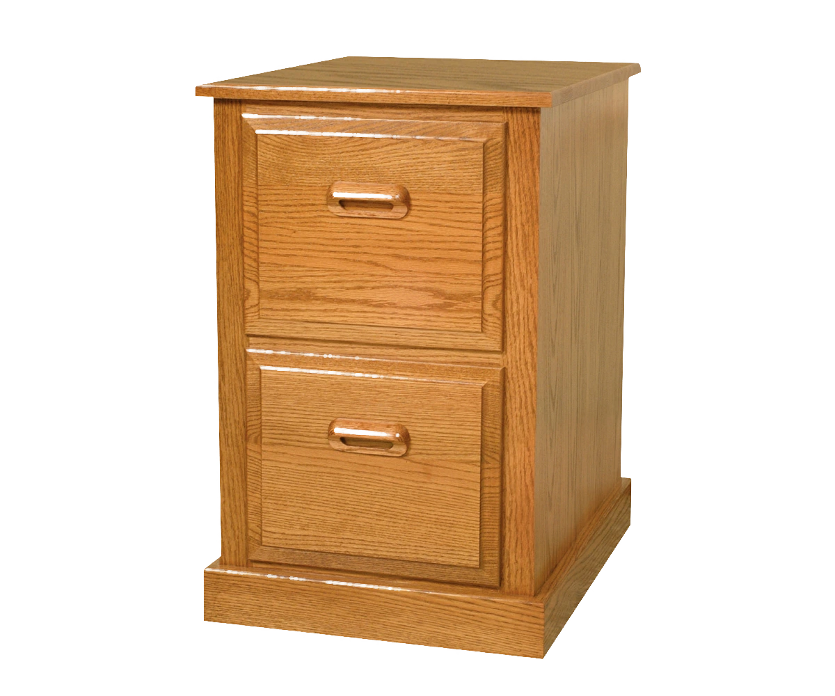 Amish Traditional Two-Drawer File Cabinet* - No, , , , , Oak, OCS104 Seely, Wood Pulls, 046-Wooden Pulls Amish Traditional Two-Drawer File Cabinet* - 046-QCZ-5