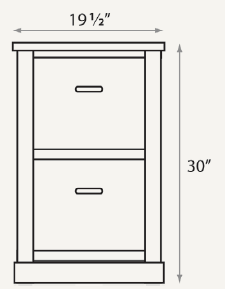Amish Traditional Two-Drawer File Cabinet* - No, , , , , Oak, OCS104 Seely, Wood Pulls, 046-Wooden Pulls Amish Traditional Two-Drawer File Cabinet* - 046-QCZ-5