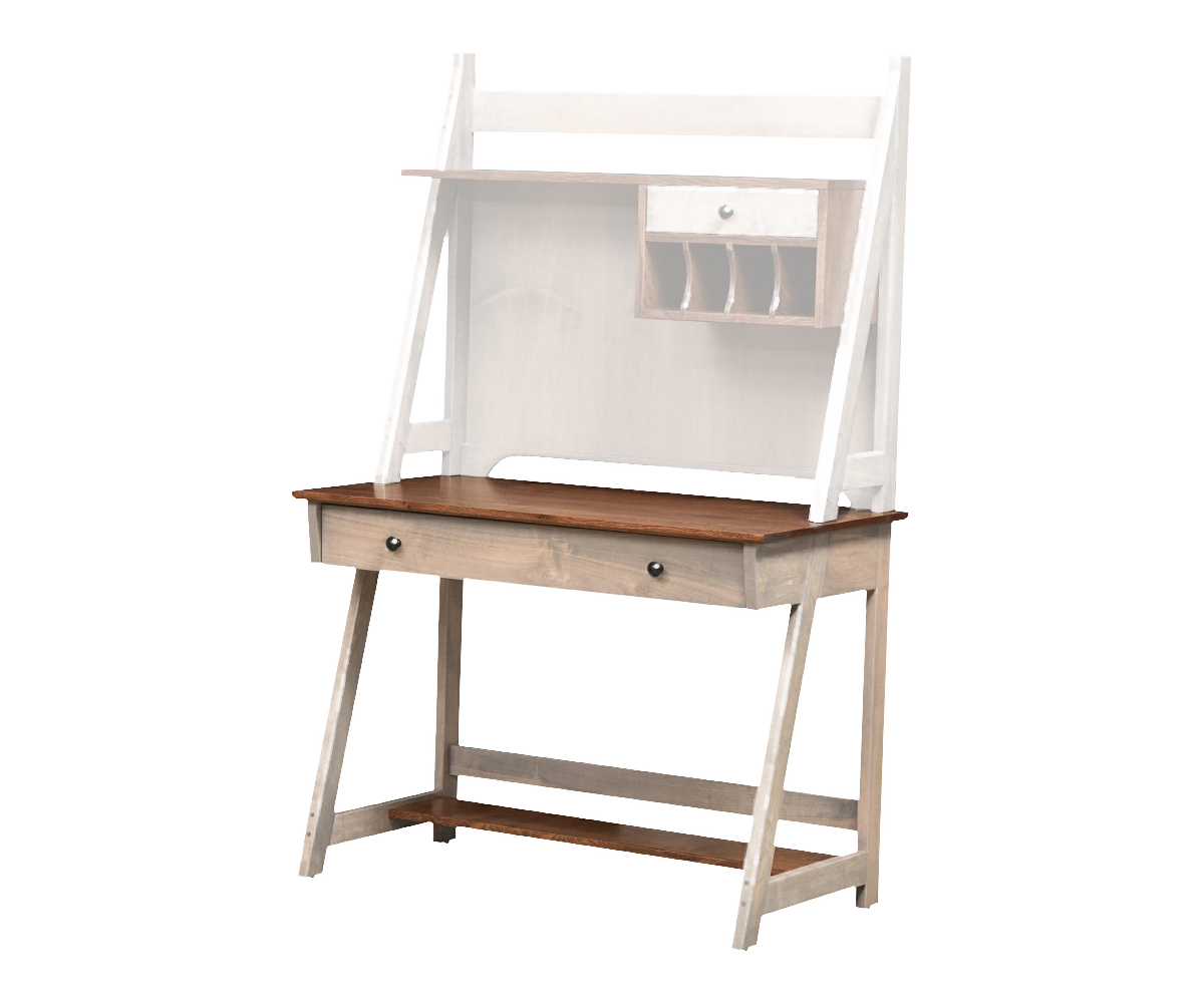 Amish Timberline Laptop Desk - Yes, Rustic QSWO, FC10944 Tavern, Brown Maple, OCS135 Driftwood, , , Black Knobs, D523-BL Amish Timberline Laptop Desk - 046-QIA-434