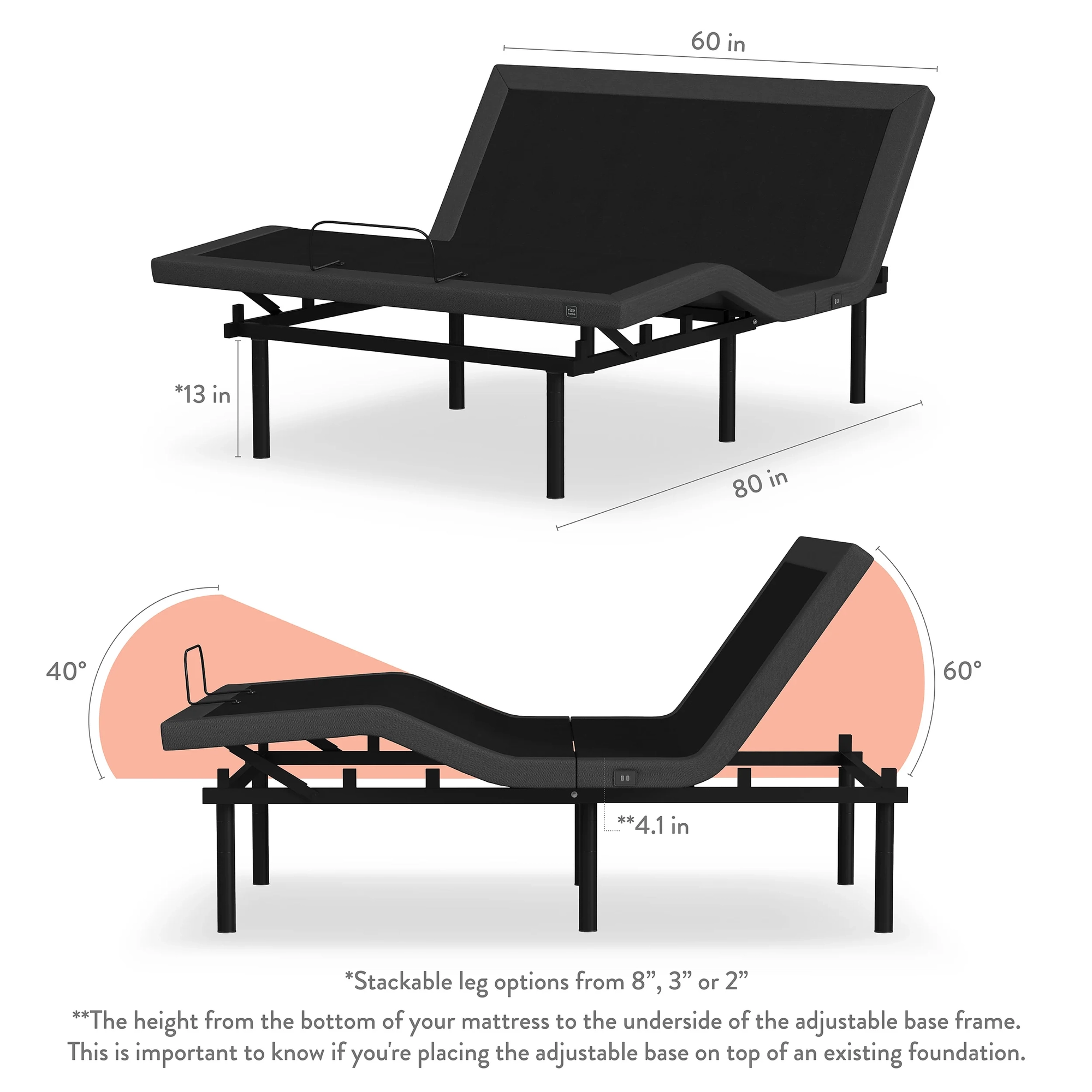 Clarity Motion Base - Queen Clarity Motion Base - 058-JY-ZI
