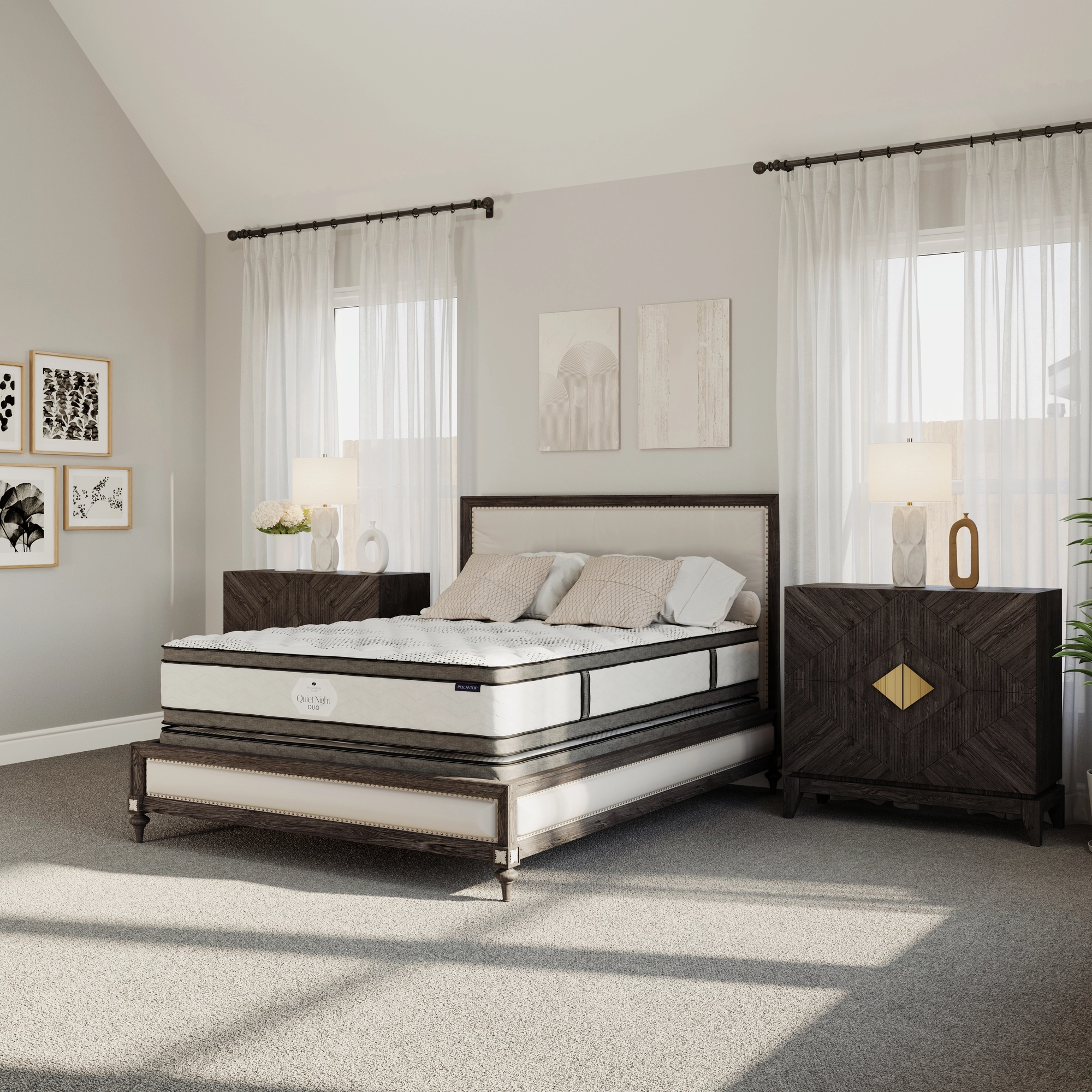 Quiet Night Pillowtop Mattress - Queen, , , , Mattress Only (see warranty), , Quiet Night Pillowtop Mattress - 058-NK-MQ