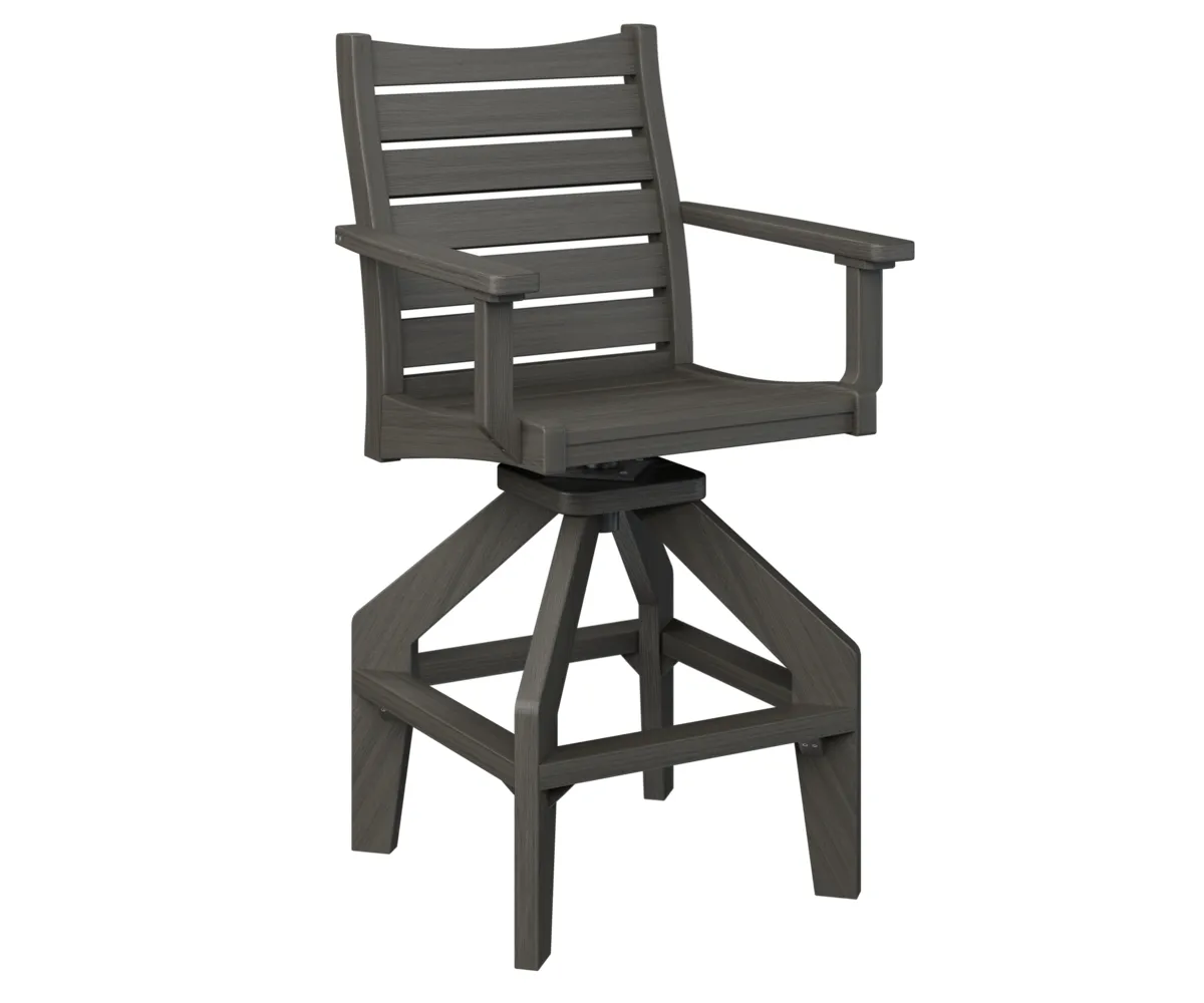 Bristol Swivel Bar Chair by Berlin Gardens - Coastal Gray, Coastal Gray Bristol Swivel Bar Chair by Berlin Gardens - 191-BSBC2045