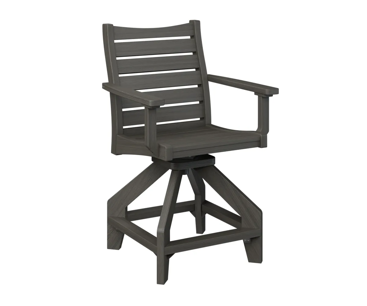 Bristol Swivel Counter Chair by Berlin Gardens - Coastal Gray, Coastal Gray Bristol Swivel Counter Chair by Berlin Gardens - 191-BSCC2041