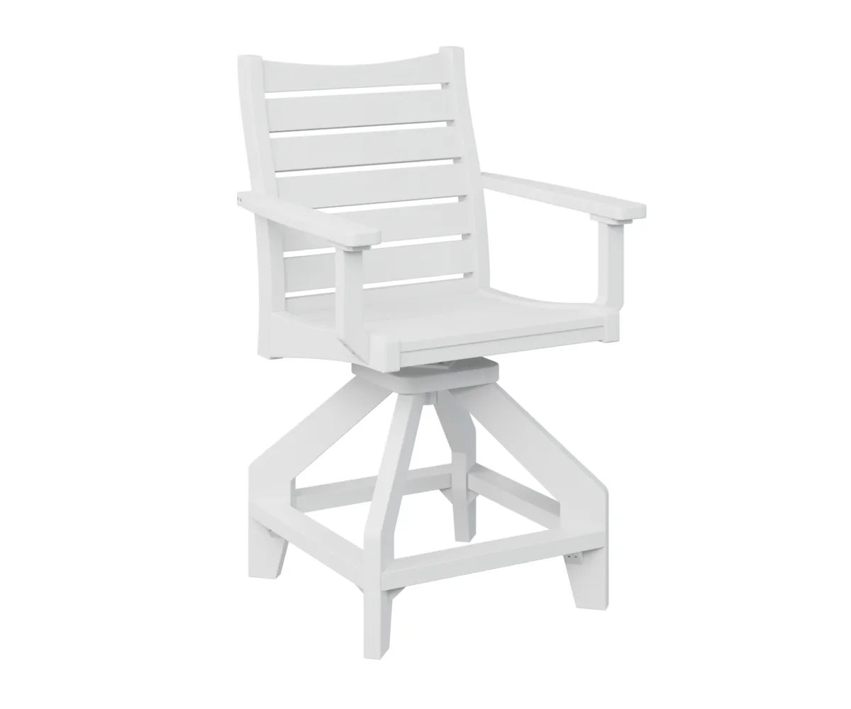 Bristol Swivel Counter Chair by Berlin Gardens - White, White Bristol Swivel Counter Chair by Berlin Gardens - 191-BSCC2041