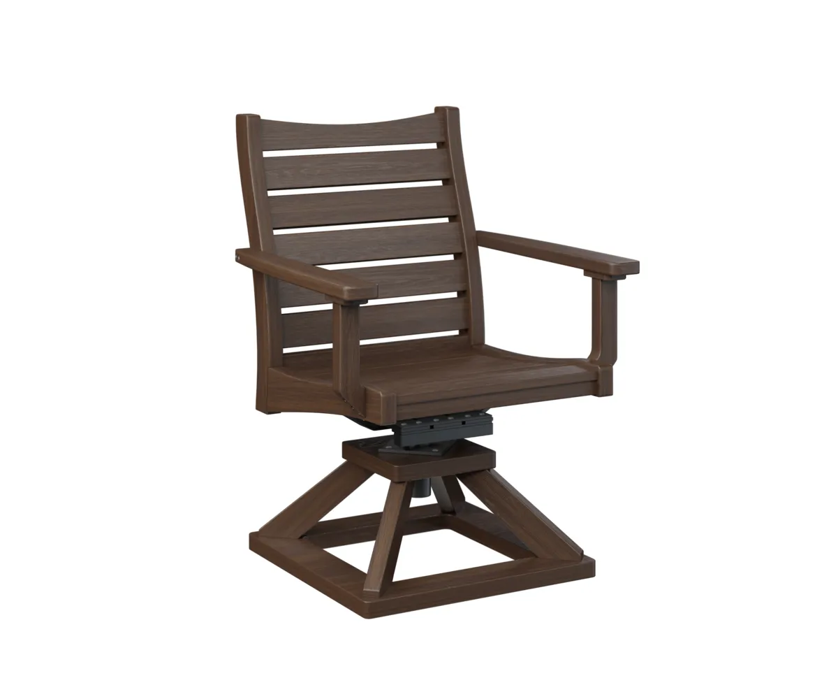 Bristol Swivel Rocker Dining Chair by Berlin Gardens - Brazilian Walnut, Brazilian Walnut Bristol Swivel Rocker Dining Chair by Berlin Gardens - 191-BSRDC2036