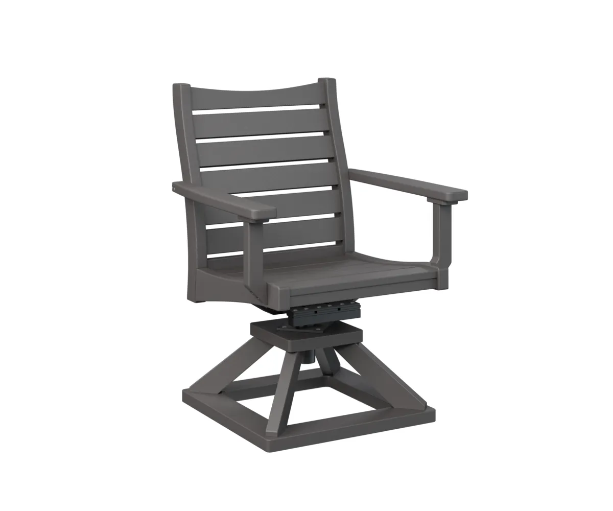 Bristol Swivel Rocker Dining Chair by Berlin Gardens - Smoke Gray, Smoke Gray Bristol Swivel Rocker Dining Chair by Berlin Gardens - 191-BSRDC2036