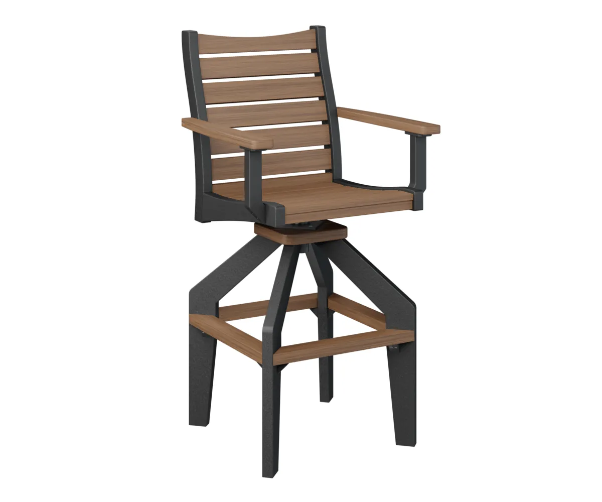 Bristol Swivel Extra Tall Chair by Berlin Gardens - Antique Mahogany, Black Bristol Swivel Extra Tall Chair by Berlin Gardens - 191-BSXTC2049