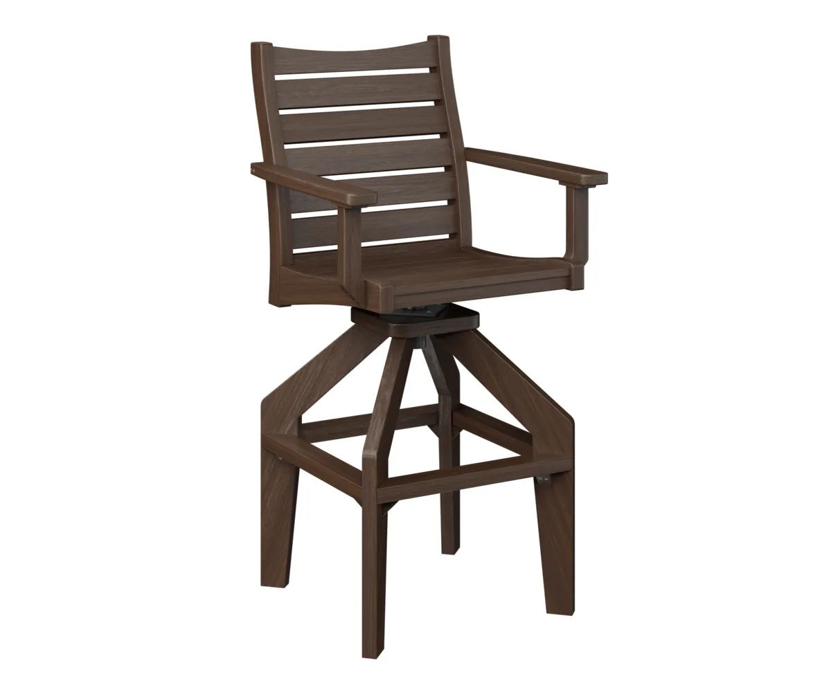 Bristol Swivel Extra Tall Chair by Berlin Gardens - Brazilian Walnut, Brazilian Walnut Bristol Swivel Extra Tall Chair by Berlin Gardens - 191-BSXTC2049