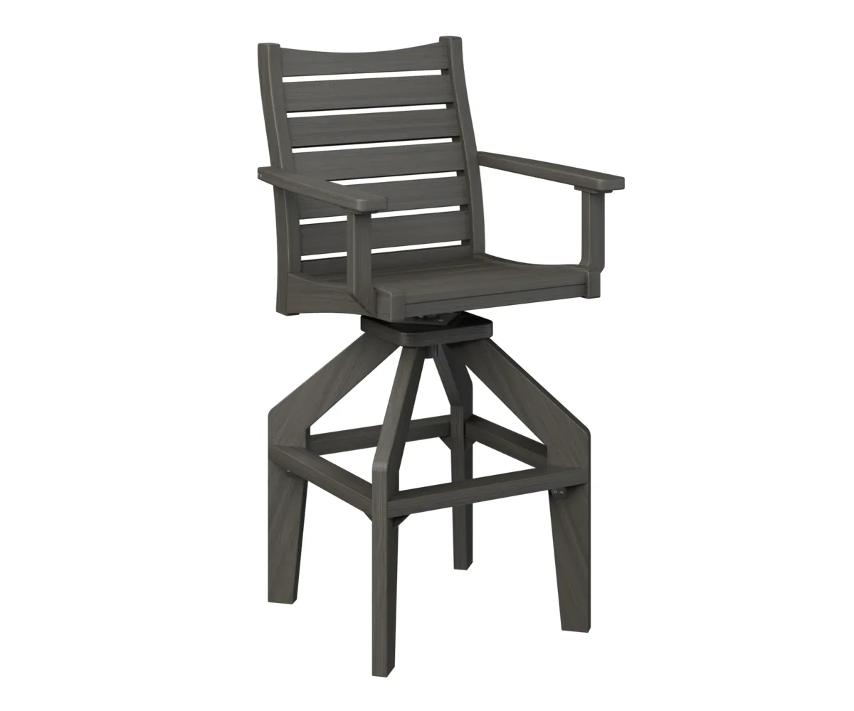 Bristol Swivel Extra Tall Chair by Berlin Gardens - Coastal Gray, Coastal Gray Bristol Swivel Extra Tall Chair by Berlin Gardens - 191-BSXTC2049