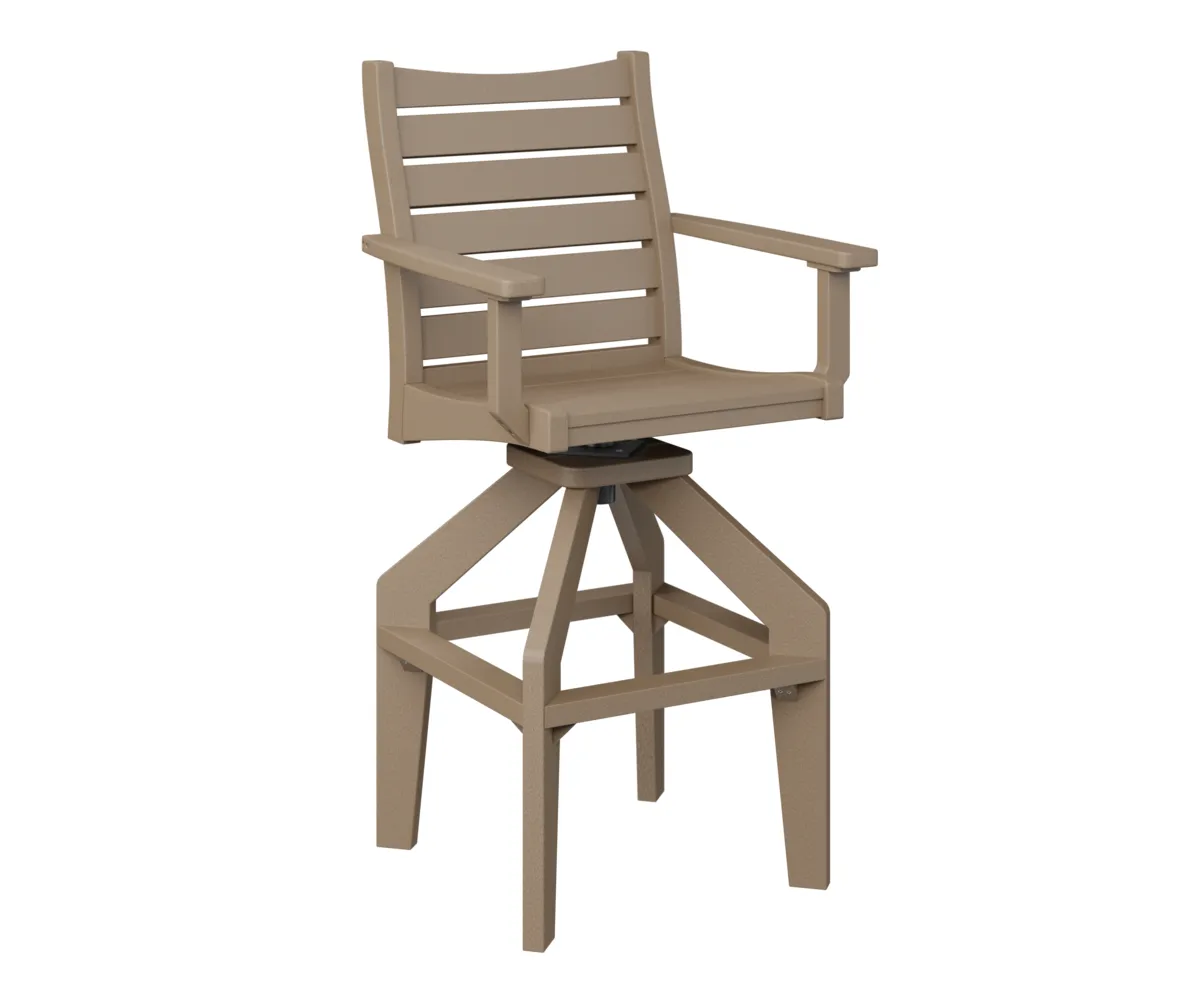 Bristol Swivel Extra Tall Chair by Berlin Gardens - Weatherwood, Weatherwood Bristol Swivel Extra Tall Chair by Berlin Gardens - 191-BSXTC2049