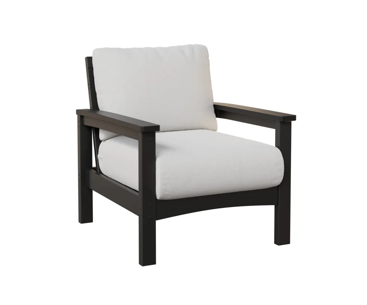 Camden Club Chair by Berlin Gardens - Black, Marvel Cloud (Discontinued) Camden Club Chair by Berlin Gardens - 191-CCC2832