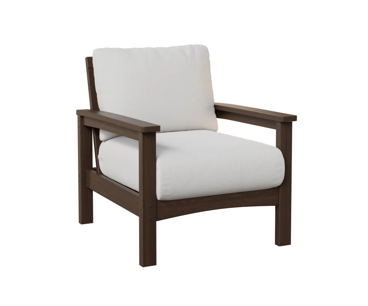 Camden Club Chair by Berlin Gardens - Brazilian Walnut, Marvel Cloud (Discontinued) Camden Club Chair by Berlin Gardens - 191-CCC2832