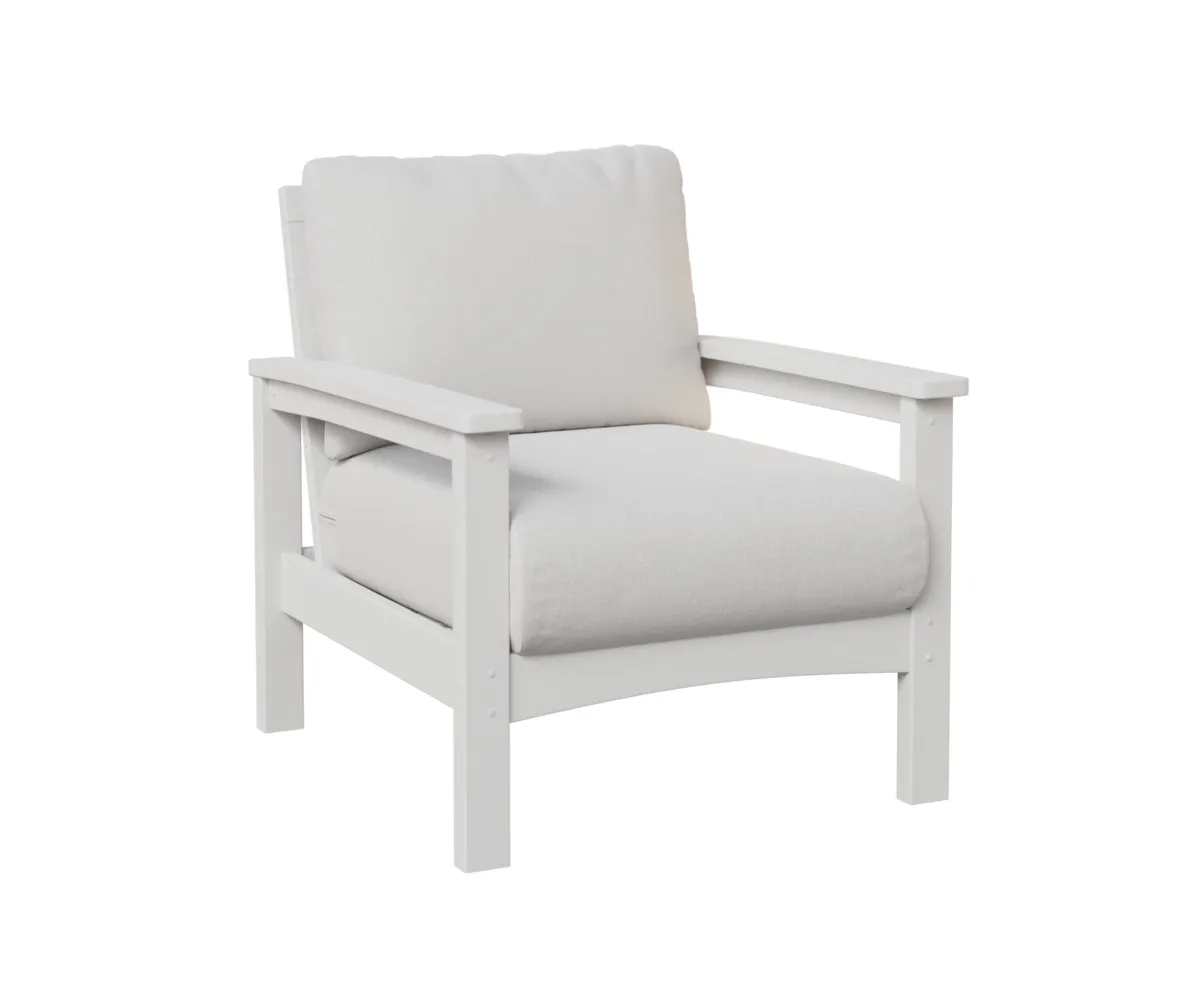 Camden Club Chair by Berlin Gardens - White, Marvel Cloud (Discontinued) Camden Club Chair by Berlin Gardens - 191-CCC2832