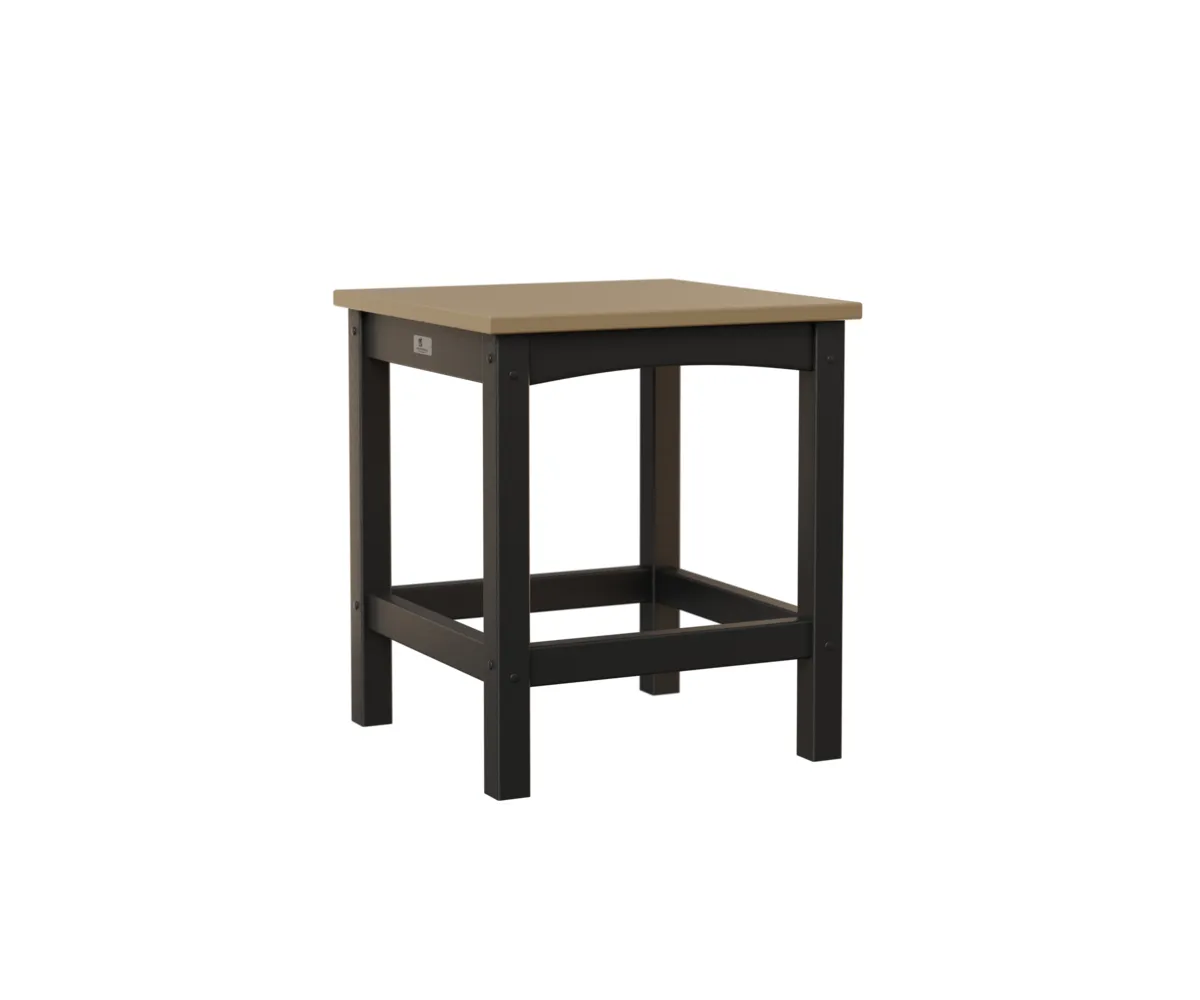 Camden End Table by Berlin Gardens - Weatherwood, Black Camden End Table by Berlin Gardens - 191-CET1720