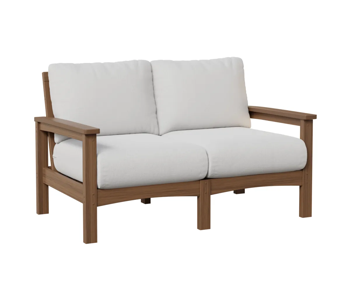 Camden Loveseat by Berlin Gardens - Antique Mahogany, Marvel Cloud (Discontinued) Camden Loveseat by Berlin Gardens - 191-CL5332