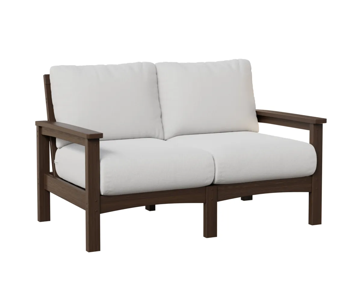 Camden Loveseat by Berlin Gardens - Brazilian Walnut, Marvel Cloud (Discontinued) Camden Loveseat by Berlin Gardens - 191-CL5332