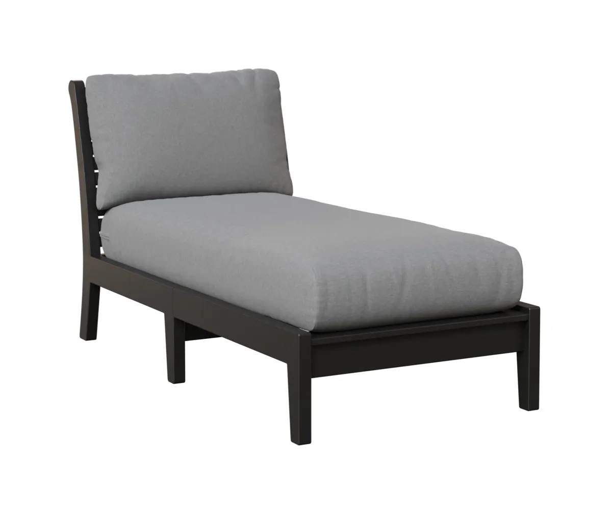 Classic Terrace Chaise Lounge without Arms by Berlin Gardens - Black, Canvas Granite Classic Terrace Chaise Lounge without Arms by Berlin Gardens - 191-CTACL3063