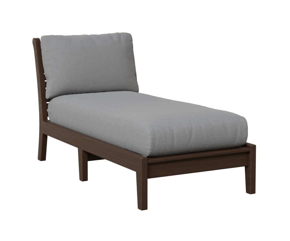 Classic Terrace Chaise Lounge without Arms by Berlin Gardens - Brazilian Walnut, Canvas Granite Classic Terrace Chaise Lounge without Arms by Berlin Gardens - 191-CTACL3063
