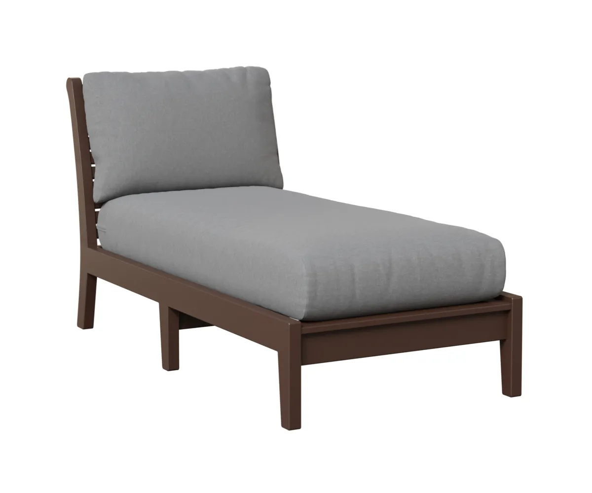 Classic Terrace Chaise Lounge without Arms by Berlin Gardens - Chocolate Brown, Canvas Granite Classic Terrace Chaise Lounge without Arms by Berlin Gardens - 191-CTACL3063