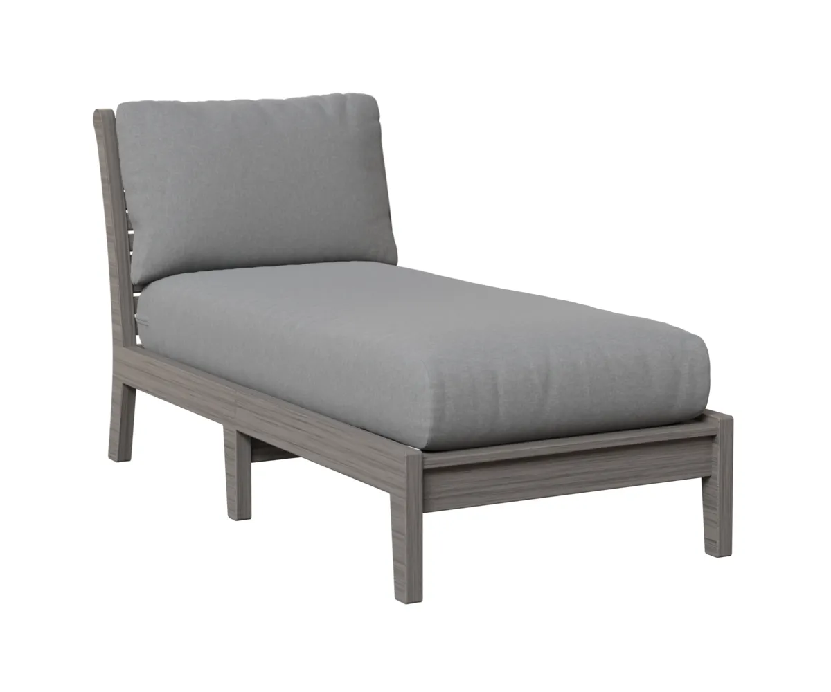 Classic Terrace Chaise Lounge without Arms by Berlin Gardens - Driftwood Gray, Canvas Granite Classic Terrace Chaise Lounge without Arms by Berlin Gardens - 191-CTACL3063