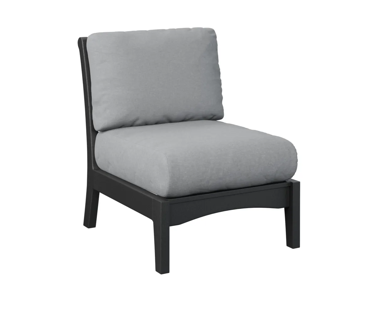 Classic Terrace Center Armless Section by Berlin Gardens - Black, Canvas Granite Classic Terrace Center Armless Section by Berlin Gardens - 191-CTCAS2434