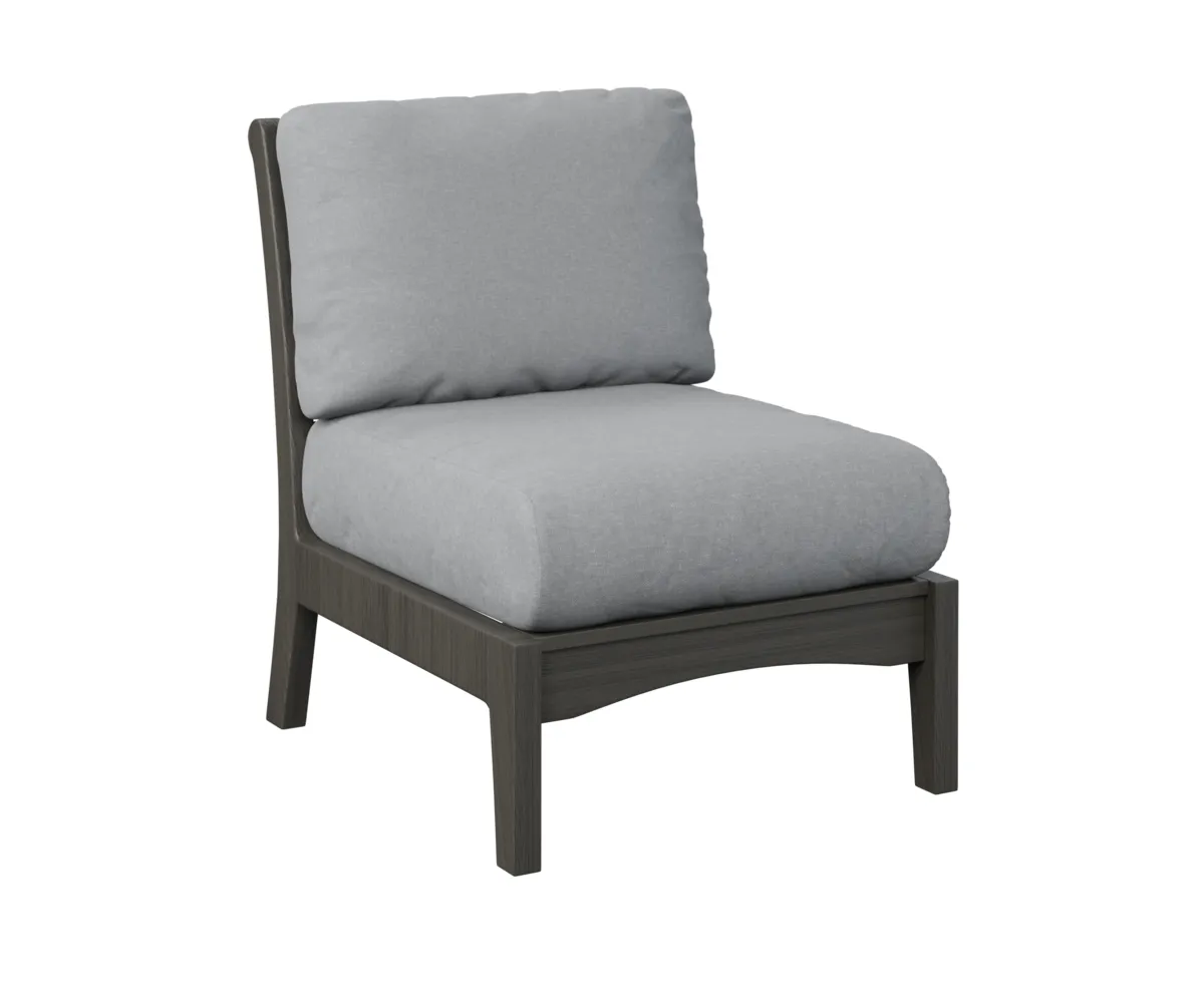Classic Terrace Center Armless Section by Berlin Gardens - Coastal Gray, Canvas Granite Classic Terrace Center Armless Section by Berlin Gardens - 191-CTCAS2434