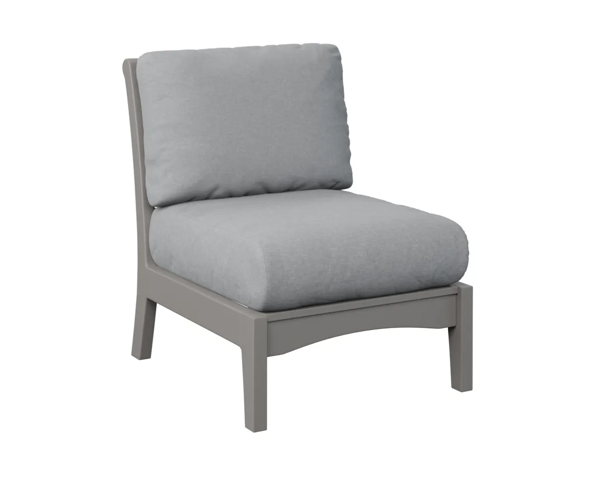 Classic Terrace Center Armless Section by Berlin Gardens - Light Gray, Canvas Granite Classic Terrace Center Armless Section by Berlin Gardens - 191-CTCAS2434