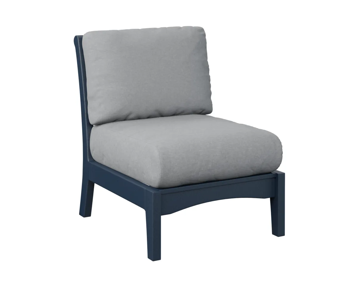 Classic Terrace Center Armless Section by Berlin Gardens - Navy Blue, Canvas Granite Classic Terrace Center Armless Section by Berlin Gardens - 191-CTCAS2434