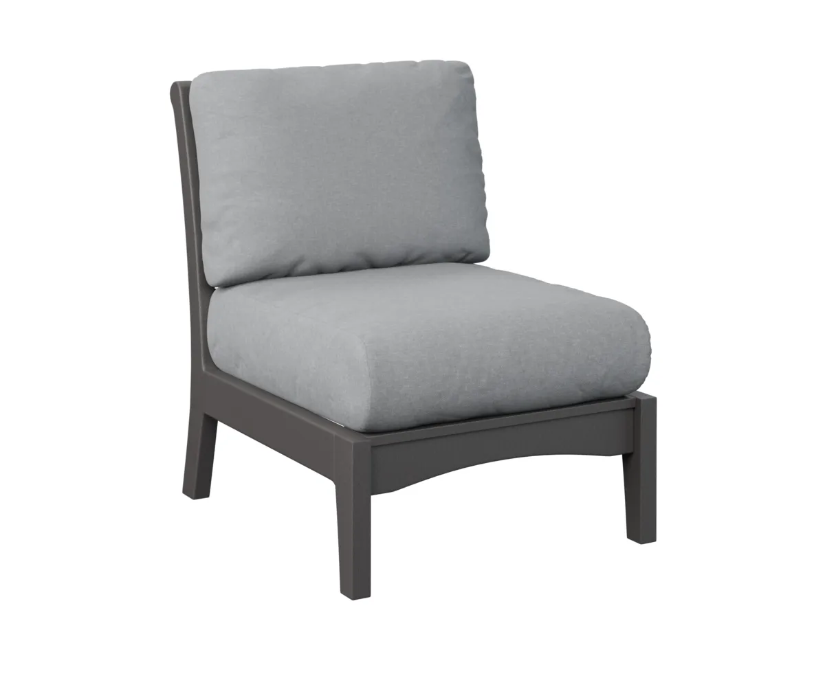 Classic Terrace Center Armless Section by Berlin Gardens - Smoke Gray, Canvas Granite Classic Terrace Center Armless Section by Berlin Gardens - 191-CTCAS2434