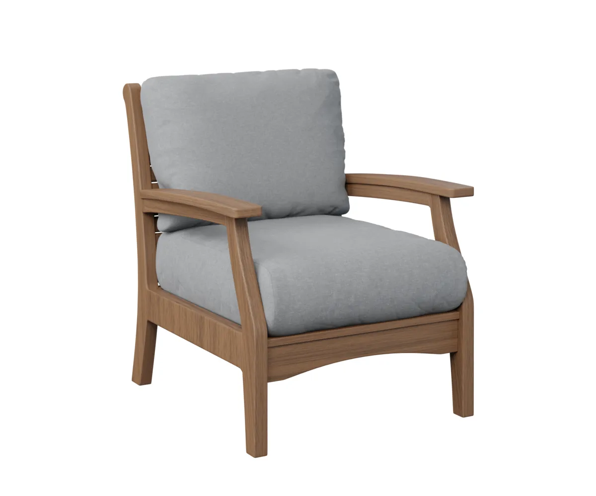 Classic Terrace Club Chair by Berlin Gardens - Antique Mahogany, Canvas Granite Classic Terrace Club Chair by Berlin Gardens - 191-CTCC3034