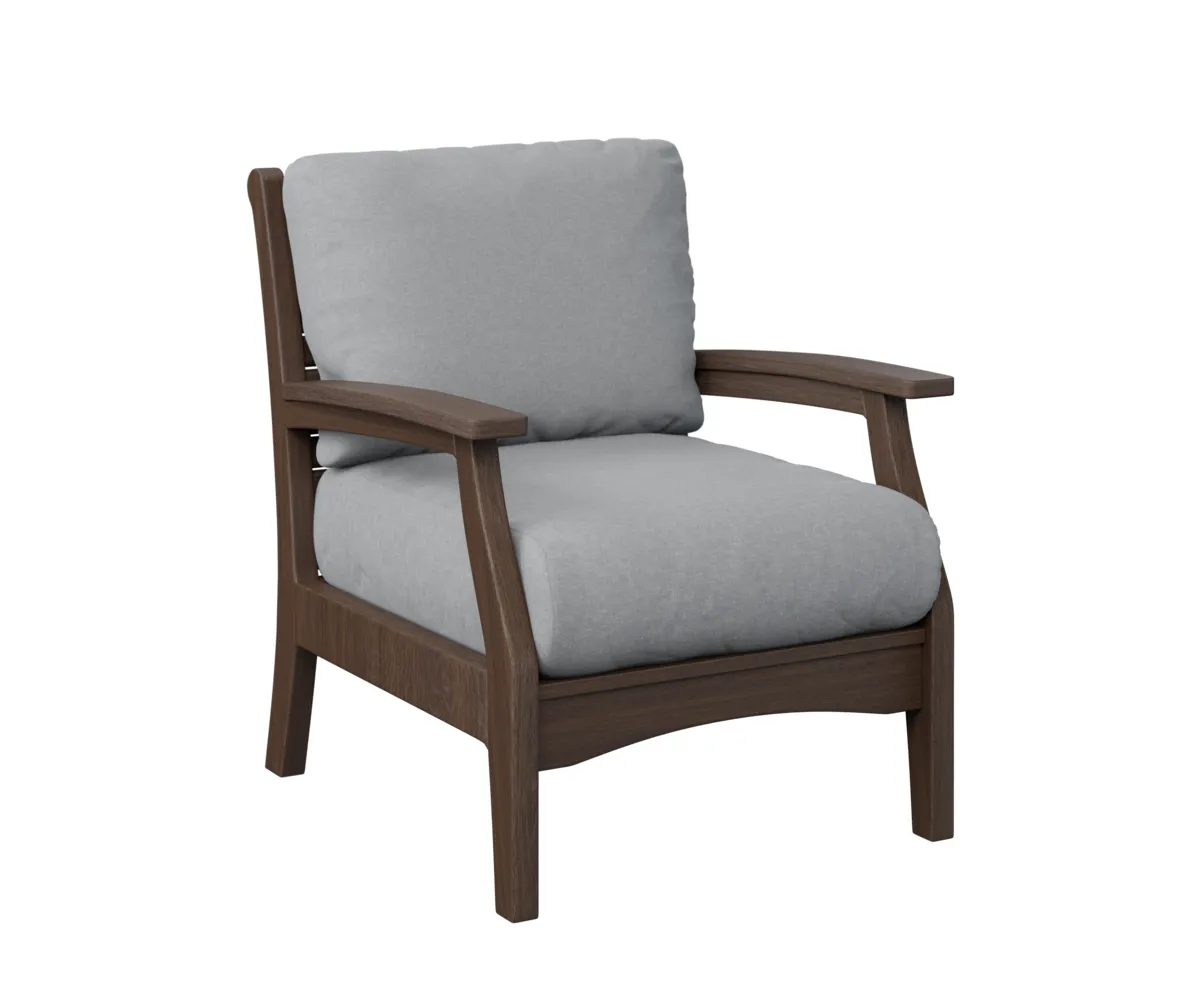 Classic Terrace Club Chair by Berlin Gardens - Brazilian Walnut, Canvas Granite Classic Terrace Club Chair by Berlin Gardens - 191-CTCC3034