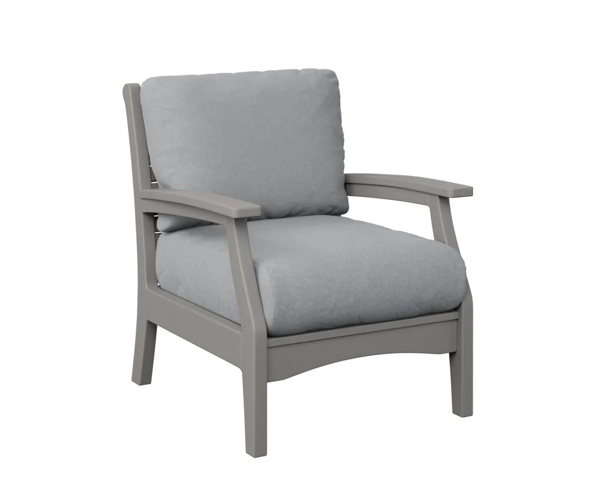 Classic Terrace Club Chair by Berlin Gardens - Light Gray, Canvas Granite Classic Terrace Club Chair by Berlin Gardens - 191-CTCC3034