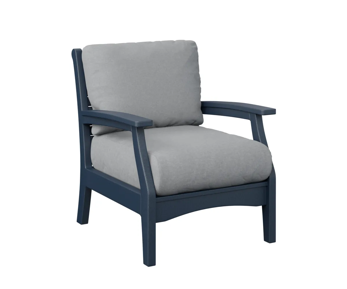 Classic Terrace Club Chair by Berlin Gardens - Navy Blue, Canvas Granite Classic Terrace Club Chair by Berlin Gardens - 191-CTCC3034
