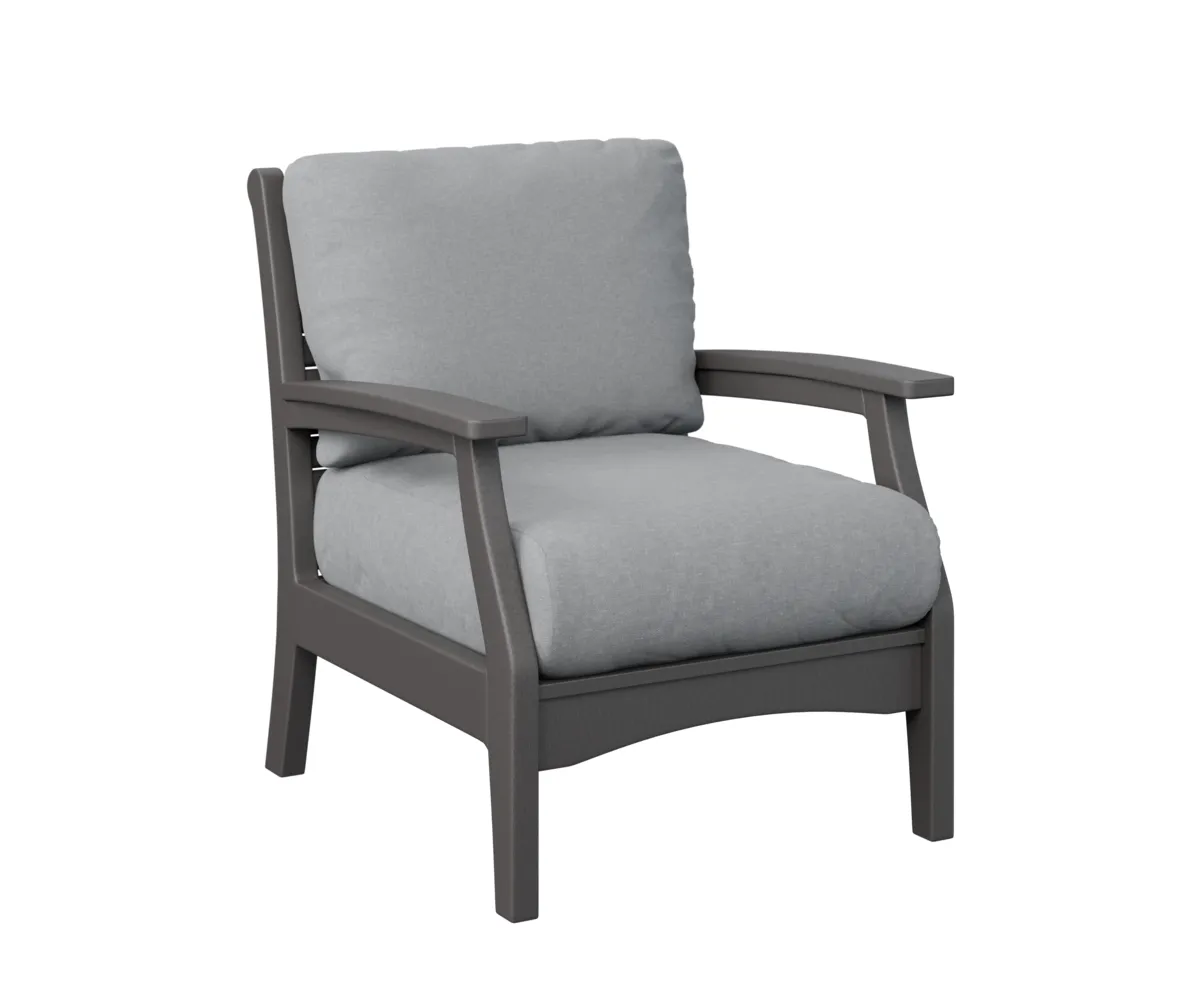 Classic Terrace Club Chair by Berlin Gardens - Smoke Gray, Canvas Granite Classic Terrace Club Chair by Berlin Gardens - 191-CTCC3034