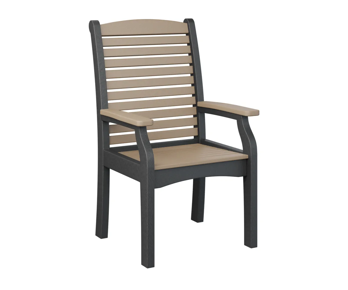 Classic Terrace Dining Chair by Berlin Gardens - Weatherwood, Black Classic Terrace Dining Chair by Berlin Gardens - 191-CTDC2744