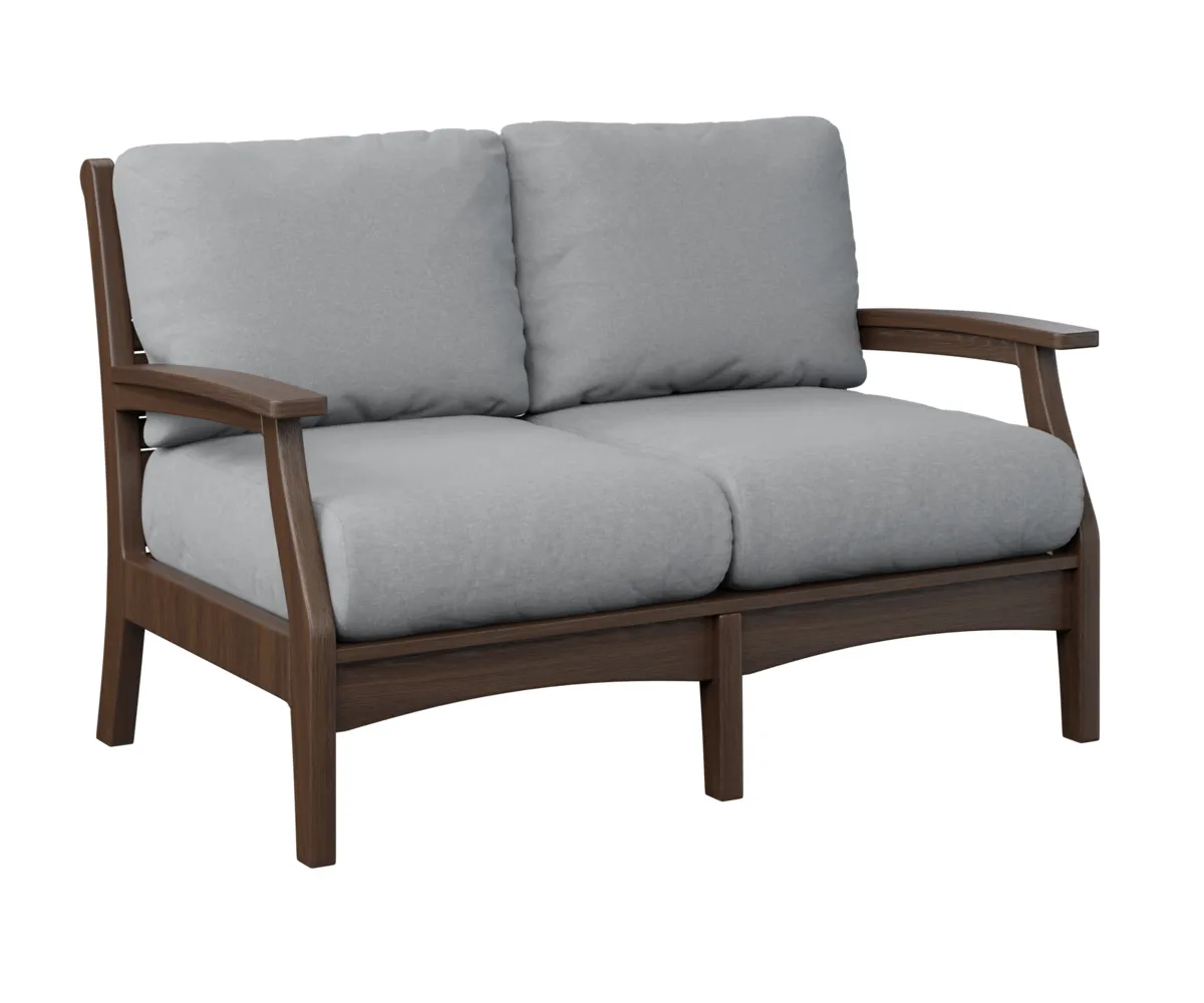 Classic Terrace Loveseat by Berlin Gardens - Brazilian Walnut, Canvas Granite Classic Terrace Loveseat by Berlin Gardens - 191-CTL5734
