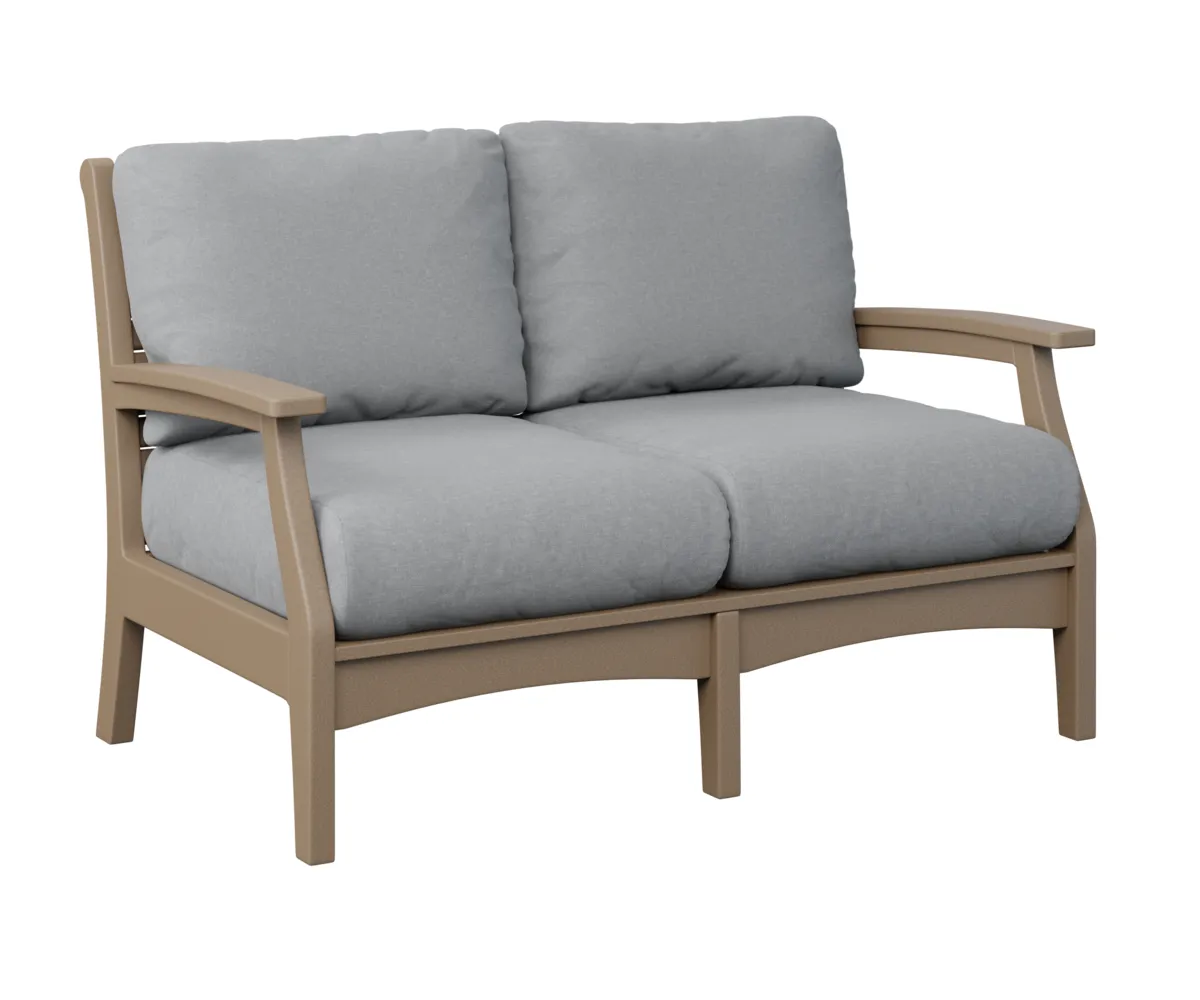 Classic Terrace Loveseat by Berlin Gardens - Weatherwood, Canvas Granite Classic Terrace Loveseat by Berlin Gardens - 191-CTL5734