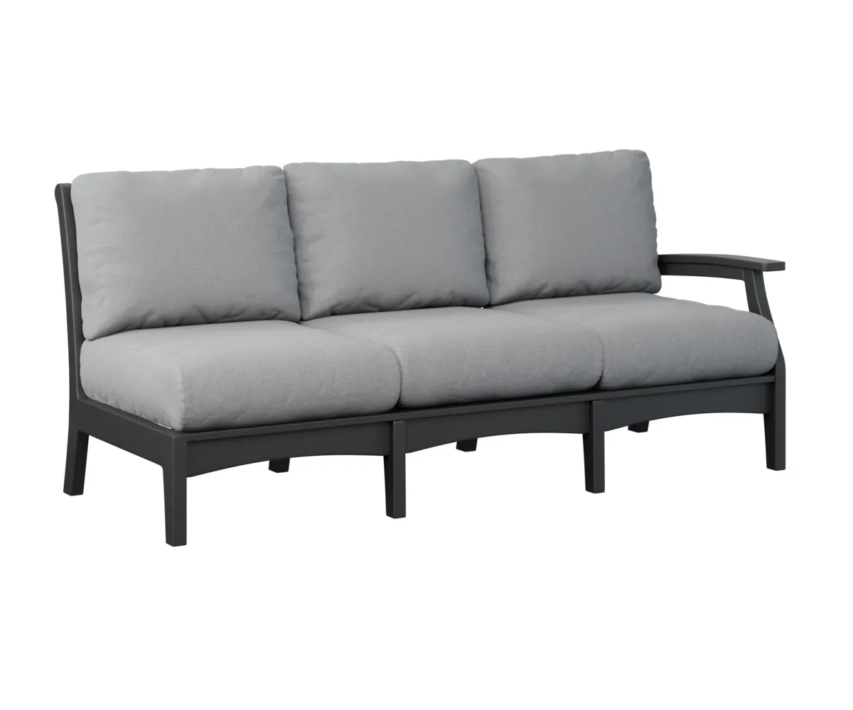 Classic Terrace Arm Sectional Sofa – Left by Berlin Gardens - Black, Canvas Granite Classic Terrace Arm Sectional Sofa – Left by Berlin Gardens - 191-CTLSS7934