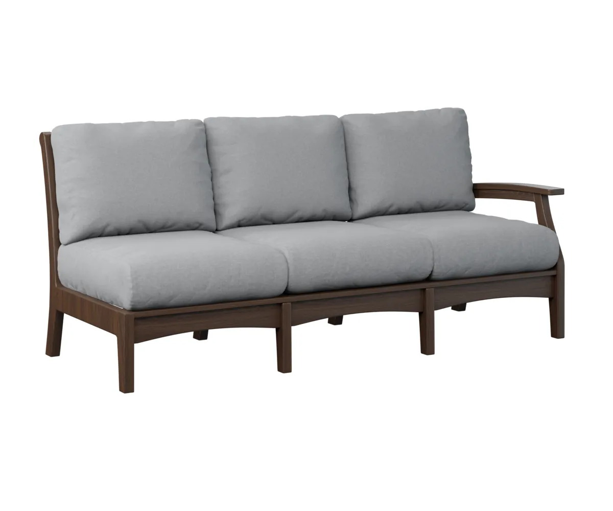 Classic Terrace Arm Sectional Sofa – Left by Berlin Gardens - Brazilian Walnut, Canvas Granite Classic Terrace Arm Sectional Sofa – Left by Berlin Gardens - 191-CTLSS7934