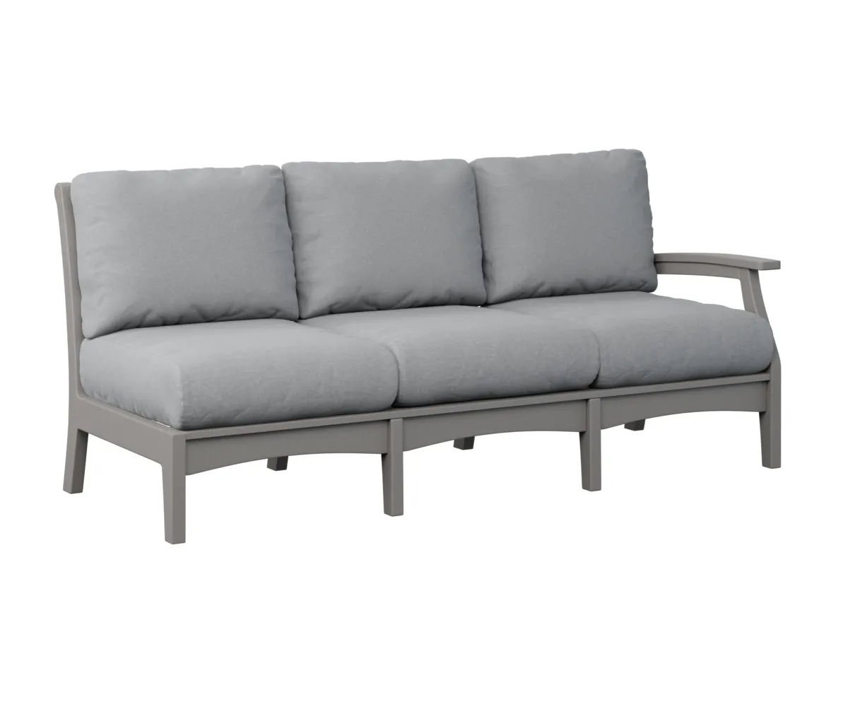 Classic Terrace Arm Sectional Sofa – Left by Berlin Gardens - Light Gray, Canvas Granite Classic Terrace Arm Sectional Sofa – Left by Berlin Gardens - 191-CTLSS7934