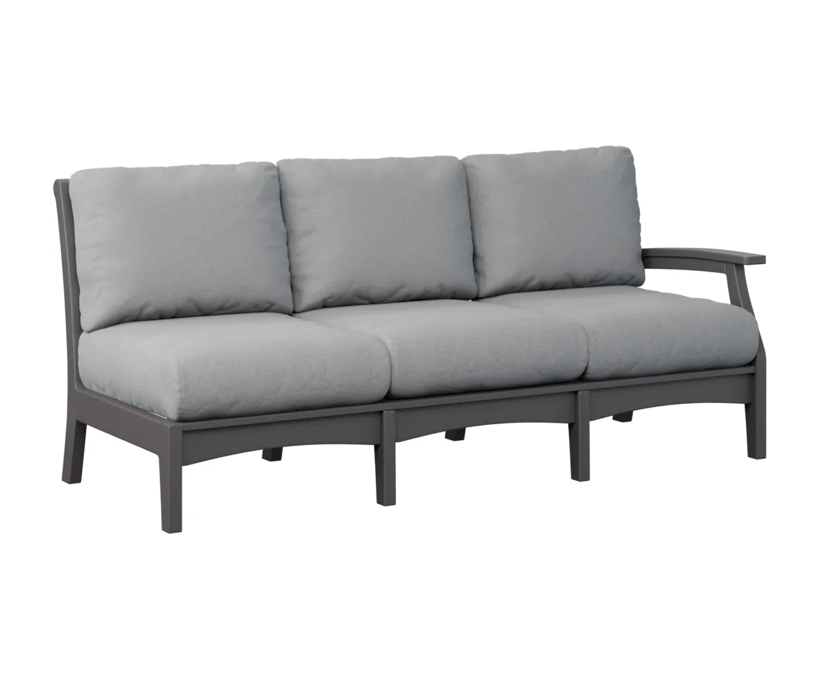 Classic Terrace Arm Sectional Sofa – Left by Berlin Gardens - Smoke Gray, Canvas Granite Classic Terrace Arm Sectional Sofa – Left by Berlin Gardens - 191-CTLSS7934