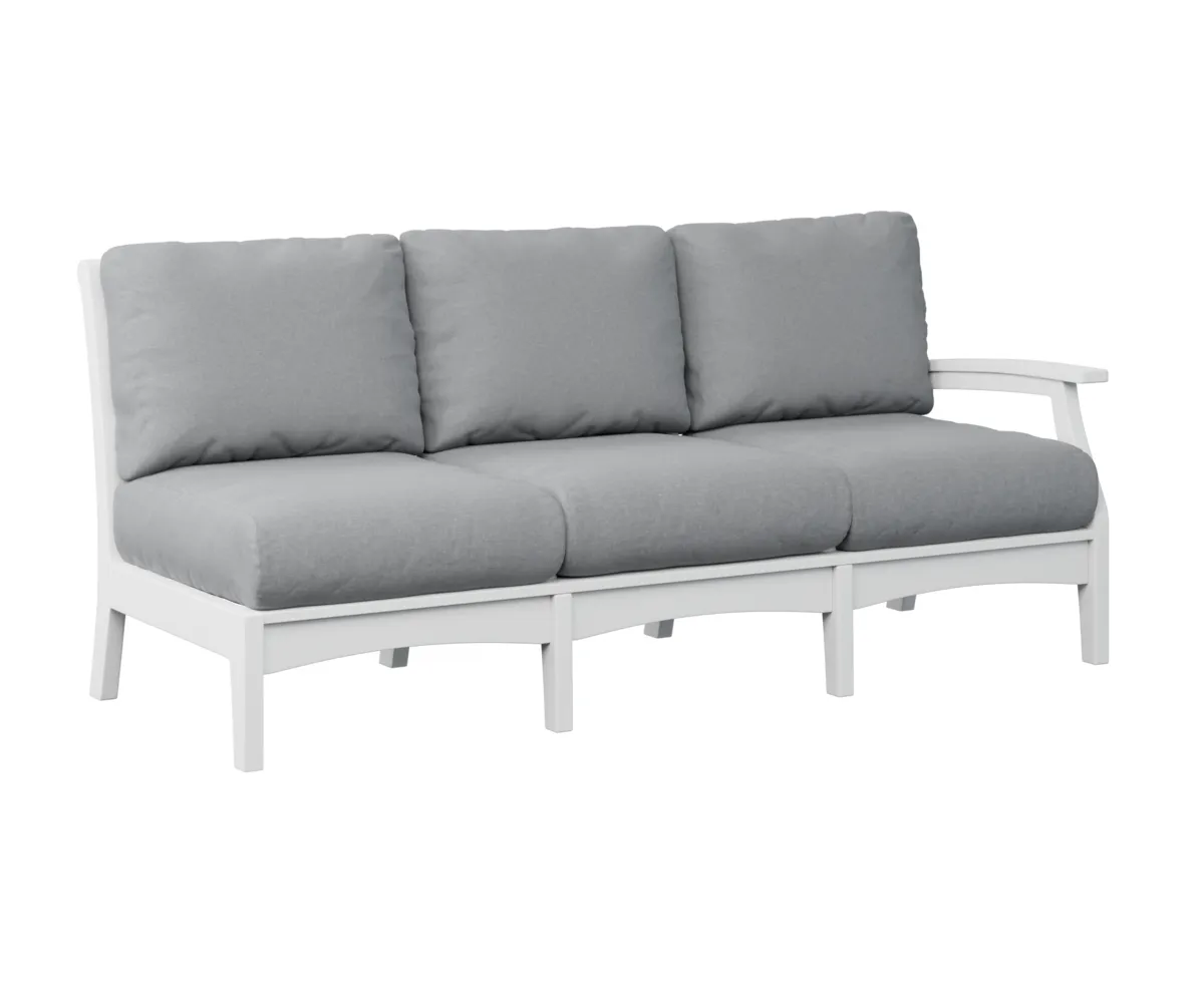 Classic Terrace Arm Sectional Sofa – Left by Berlin Gardens - White, Canvas Granite Classic Terrace Arm Sectional Sofa – Left by Berlin Gardens - 191-CTLSS7934