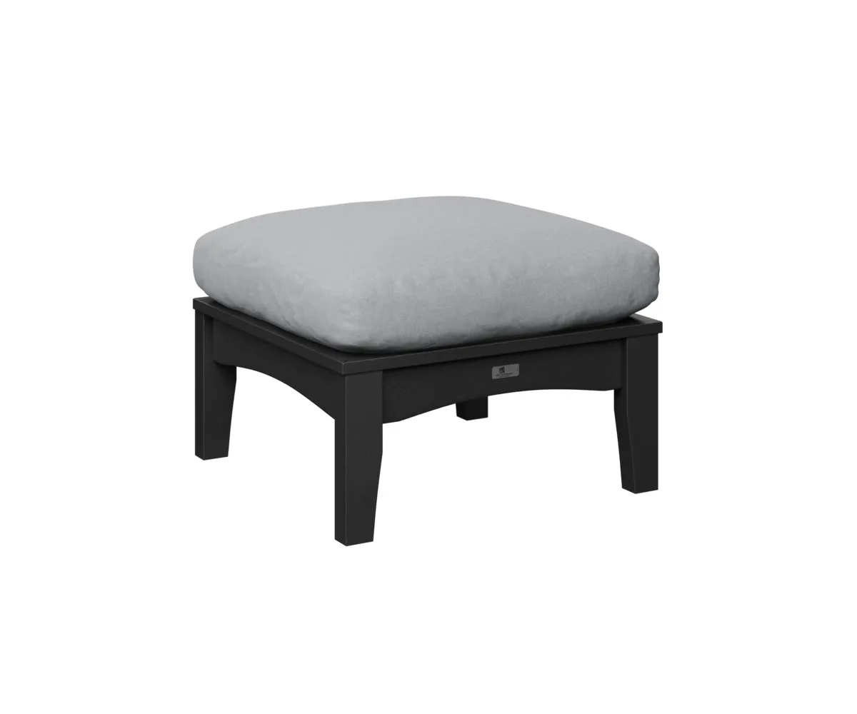 Classic Terrace Ottoman by Berlin Gardens - Black, Canvas Granite Classic Terrace Ottoman by Berlin Gardens - 191-CTO2511